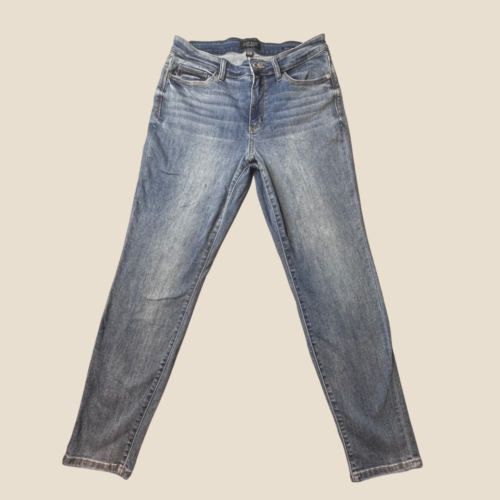 Judy Blue Jeans Womens 11/30 Slim Fit Blue JB82441MD Whiskered Stretch Denim